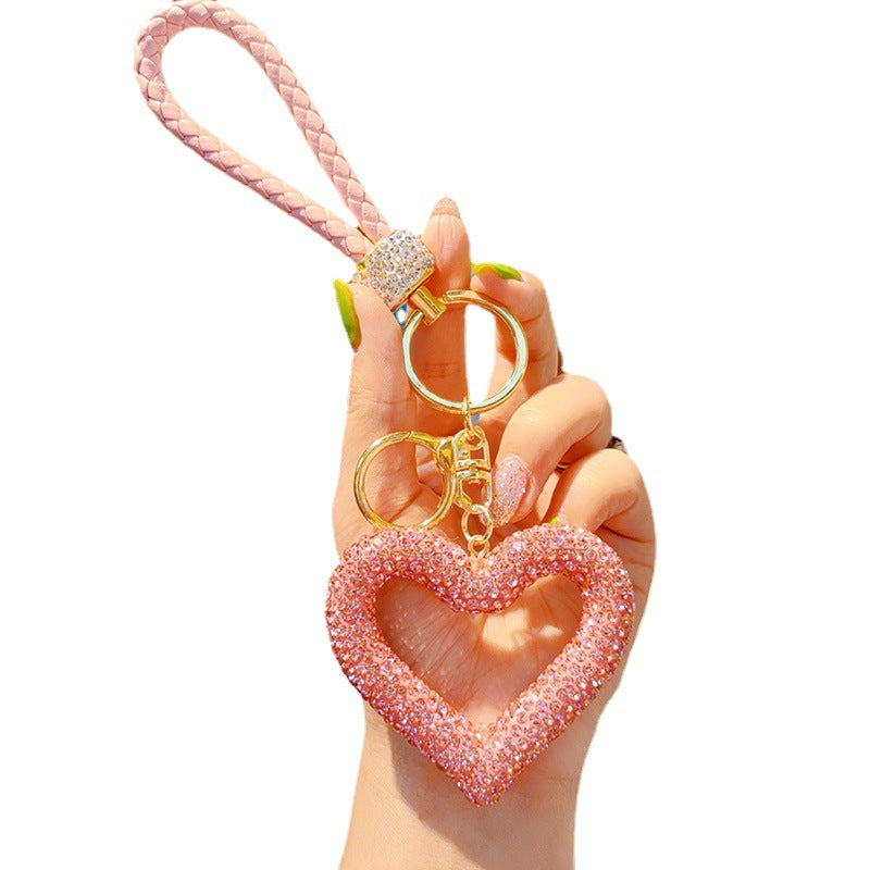Keychain de corazón checo diamante checo diamante